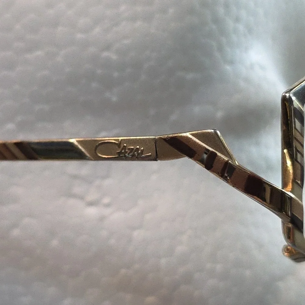Cazal Mod.456 Col.341 Eyeglasses Gold Black Full Rim Frames 53-15-135‎ Women's